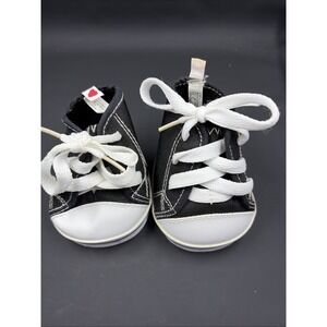 Build-A-Bear Black High Top Sneakers Shoes Converse Style BABW